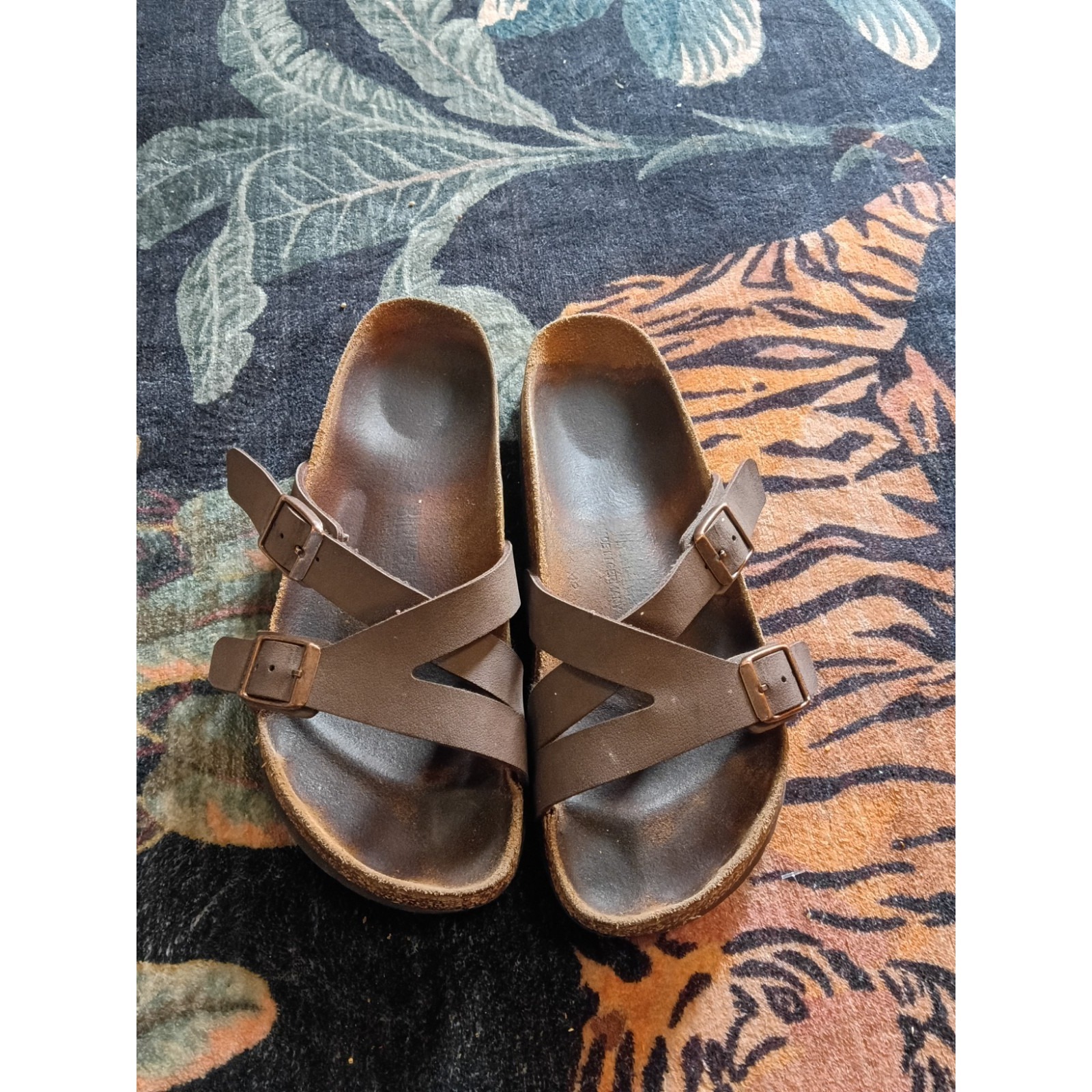 Birkenstock Women's Size 9/ 40 Yao Balance Mocha Birkibuc Sandals Shoes Slides